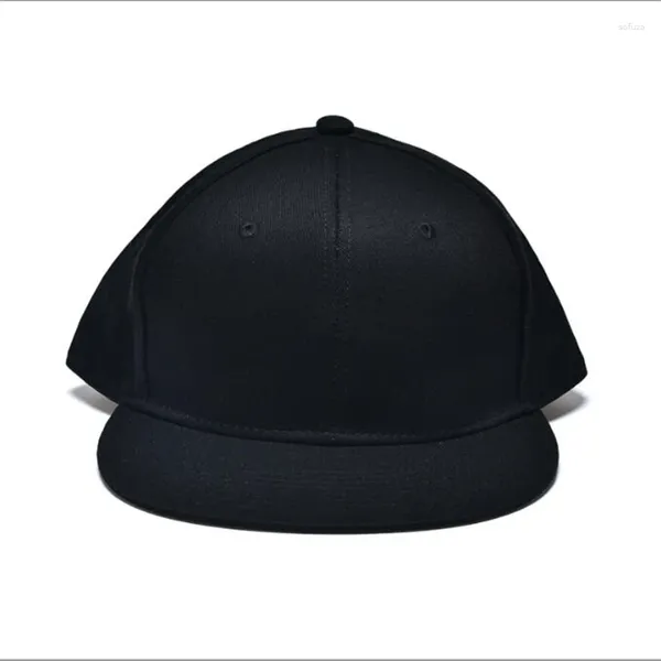 Bola Caps Hip-hop Hip Hop Flat Rim Cap Black Baseball Personalidade À Prova de Vento Protetor Solar