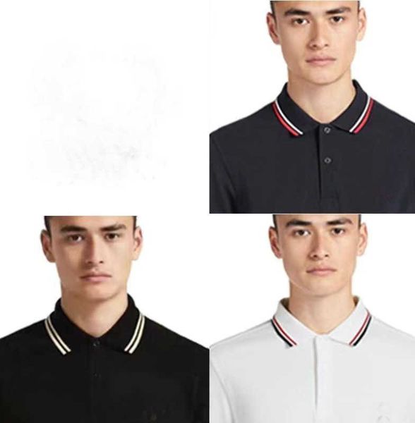 Fredperry masculino clássico na moda camisa polo designer camisa polo bordado requintado feminino masculino camiseta de manga curta topo