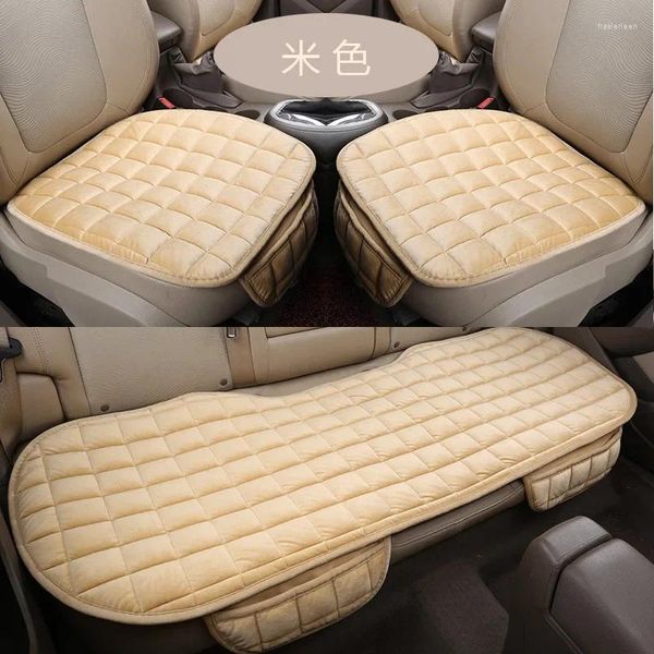 Capas de assento de carro anti deslizamento universal capa inverno quente almofada cadeira dianteira almofada respirável para veículo auto assentos protetor