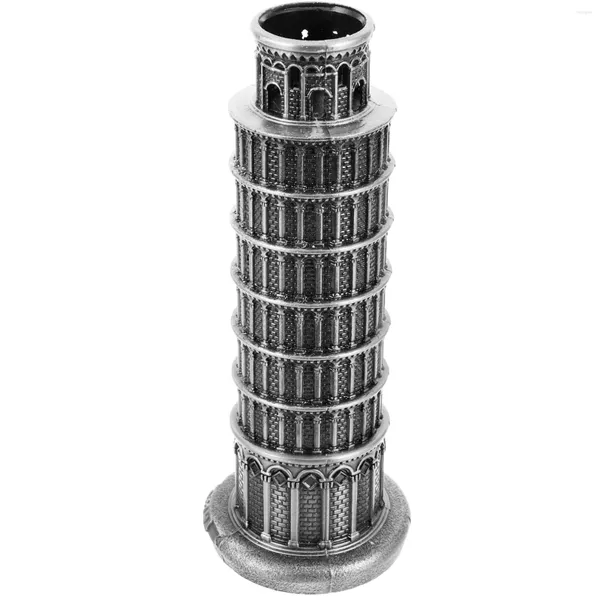 Decorações de jardim torre inclinada de modelos, decoração de casa, liga arquitetônica, artesanato, zinco, requintado, decoração de construção, estátua para