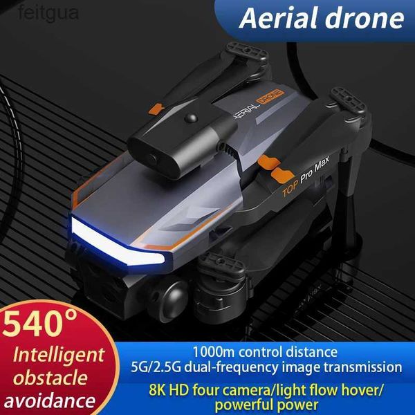 Drones P18 Drone Professinal 8K HD Três Câmera Grande Angular Fluxo Óptico Posicionamento de Quatro Vias 540 Obstáculo Evitar Quadcopter YQ240213