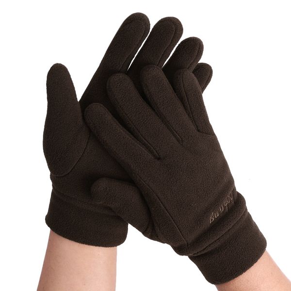 Luvas de inverno para homens, ciclismo, bicicleta, mulheres, lã térmica, vento frio, à prova d'água, quente, ao ar livre, motocicleta, corrida, esqui, luvas de lã