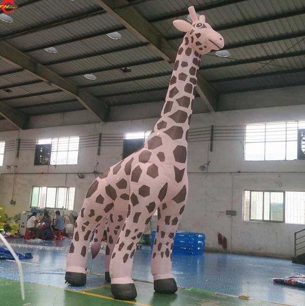 Großhandel Großhandel 10 mH 33 Fuß freie Tür Schiff Outdoor-Aktivitäten Werbung riesiges aufblasbares Giraffen-Cartoon-Tiermodell Zoo-Dekoration maßgeschneidertes Modell