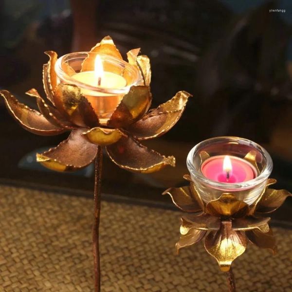 Kerzenhalter Einzigartiger Halter Geburtstag Metall Hochzeit Ständer Teelicht Dekor Tisch Glas Romantische Blume Portavelas Zimmer
