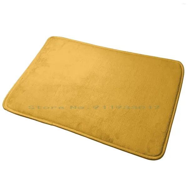 Tapetes escuro dourado amarelo mostarda cor sólida coordenadas com coloro mellow porta de entrada tapete de banho gráfico