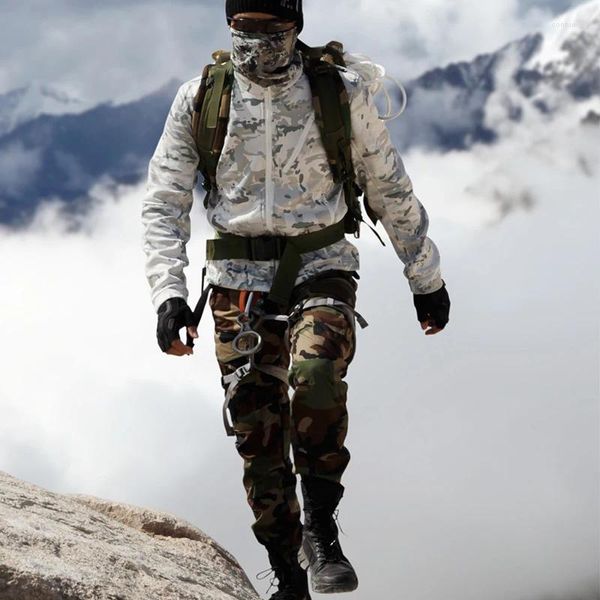 Av Ceketleri Kış Taktik Polar Ceket Camo Açık Sıcaklık Rüzgar Geçirmez Duran Ayakla Kayak Hardian Askeri Mimi Peluş Ceket Üstü