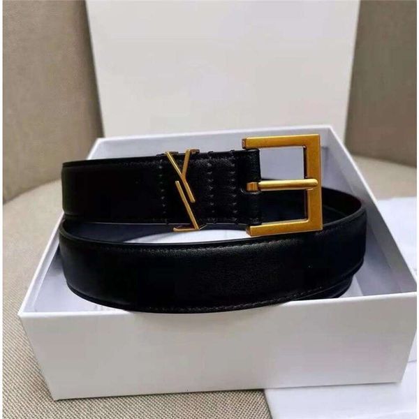 Mit Box Luxus Womens Designer Belt Brand Briefe Designer Belt Frauen echte Lederbreite 3cm Bund Hochqualität Snuckle 6Color 90115 cm Gürtel für W Saint L iz3t