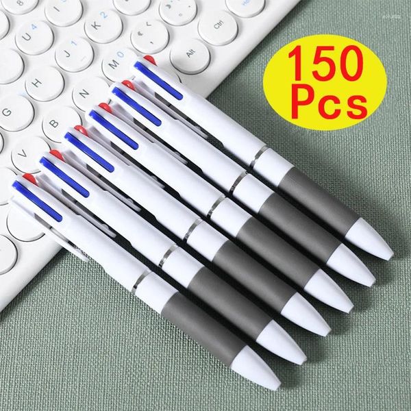 150pcs Çok renkli tükenmez kalemler 0.7mm plastik kalem 3 renk çok renkli