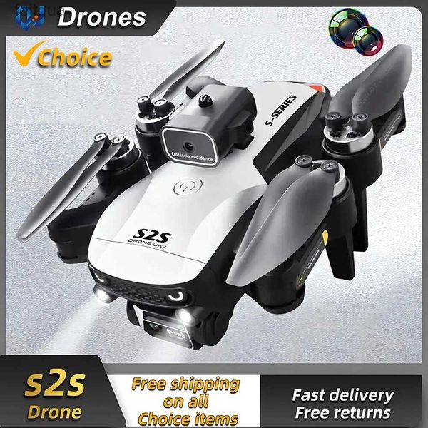 Droni Nuovo S2S Brushless RC Drone professionale HD Doppia fotocamera Evitamento ostacoli Fotografia aerea Pieghevole Quadcopter Volare 15 minuti YQ240213