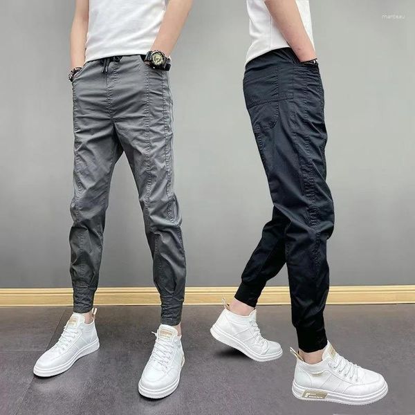 Calças masculinas Cargo Jogger Pant Homens Harajuku Jeans Casual Harem Denim Coreano Hip Hop Sweatpants Calças Masculinas Macacões Y2K