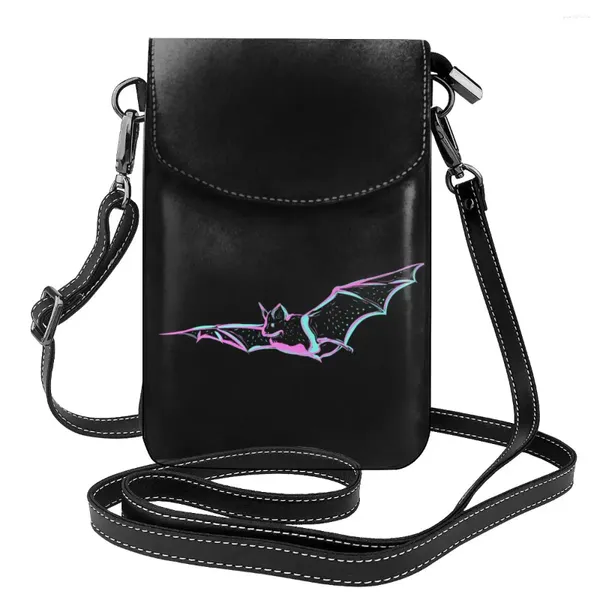 Вечерние сумки, неоновая сумка на плечо с изображением летучей мыши, летающее флуоресцентное женское животное, подарки, женский винтажный кожаный школьный кошелек, рождественский подарок