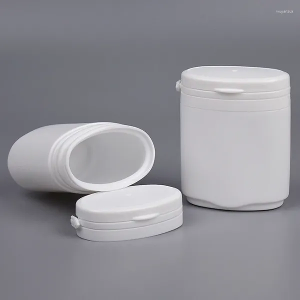 Garrafas de armazenamento 20 unidades / lote Garrafa plástica de qualidade alimentar 80ml Doces de hortelã ou goma de mascar com embalagem personalizada