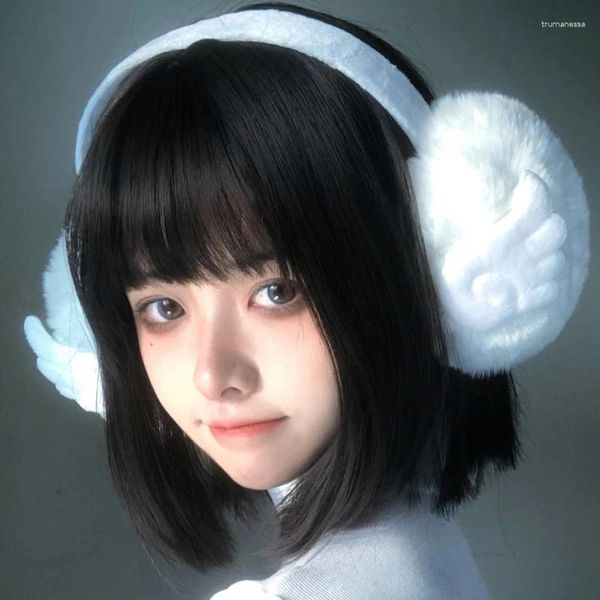 Berets Harajuku Earmuff para adolescente Angel Wing Ear Warmer Escalada Esqui