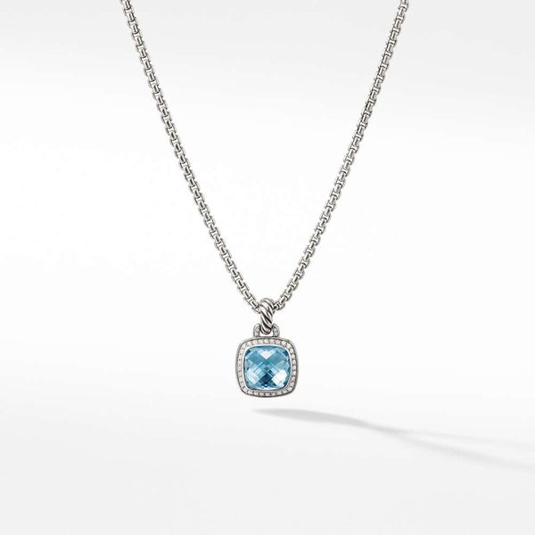 Modemarken-Schmuckhalskette, luxuriöse Kabelkette, klassisches Armband aus Sterlingsilber mit Amethyst und Pavé-Diamanten, Juweliere
