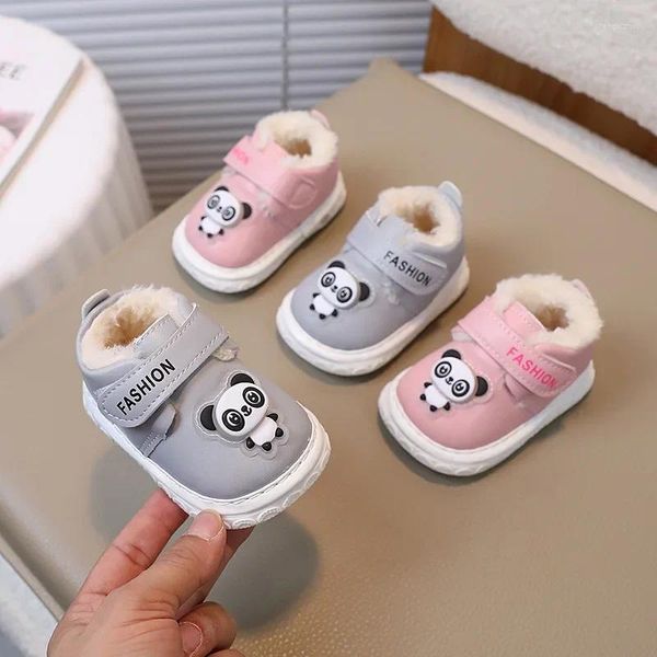 First Walkers Baby-Wanderschuhe für Jungen und Mädchen im Alter von 0–1–2 Jahren im Winter werden als Plüsch-Schuhe aus dicker Baumwolle bezeichnet