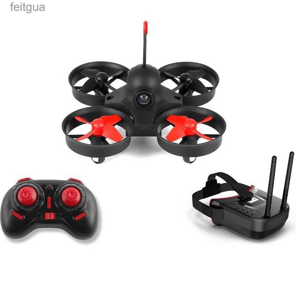 Drones RTF Micro FPV RC Racing Quadcopter Brinquedos com 5.8G S2 800TVL 40CH Câmera / 3 Polegadas LS-VR009 Óculos VR Headset Helicóptero Drone YQ240211