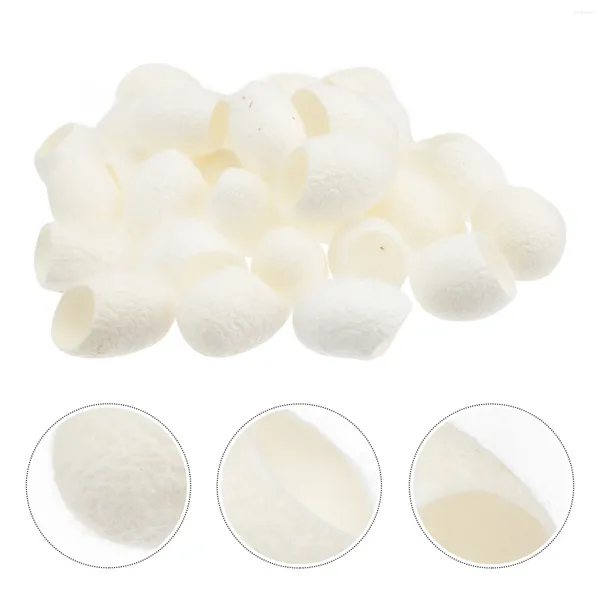 Esponjas de maquiagem 100 pcs bola de seda natural cuidados com a pele esfrega beleza rosto limpeza limpeza de bicho da seda