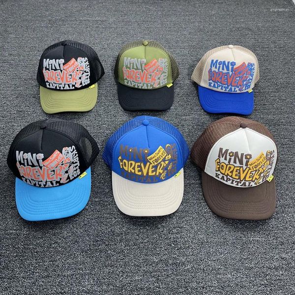 Bonés de bola 2024 Kapital Homens Mulheres Unisex Slogan Mini Saias Para Sempre Casual Beisebol Hiphop Streetwear Snapback Chapéus