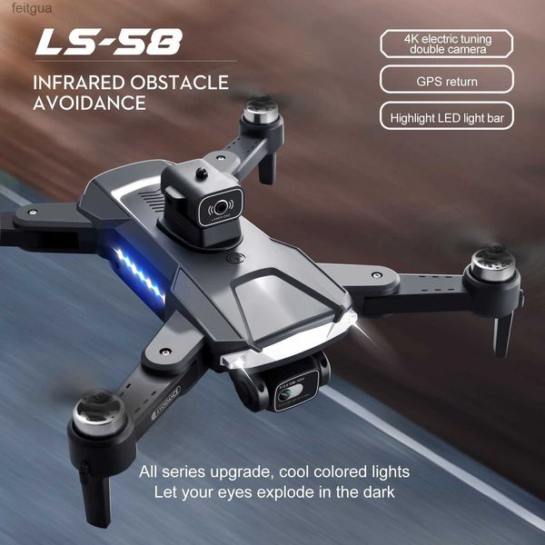 Droni 2000M Drone High-end Super Performance Large Size LS58 Brushless Foto aerea ad alta definizione GPS Posizionamento del flusso ottico UAV YQ240213