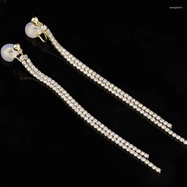 Серьги-гвоздики, простые зажимы для ушей в виде москитной спирали без пирсинга, длинные дикие кисточки для женщин