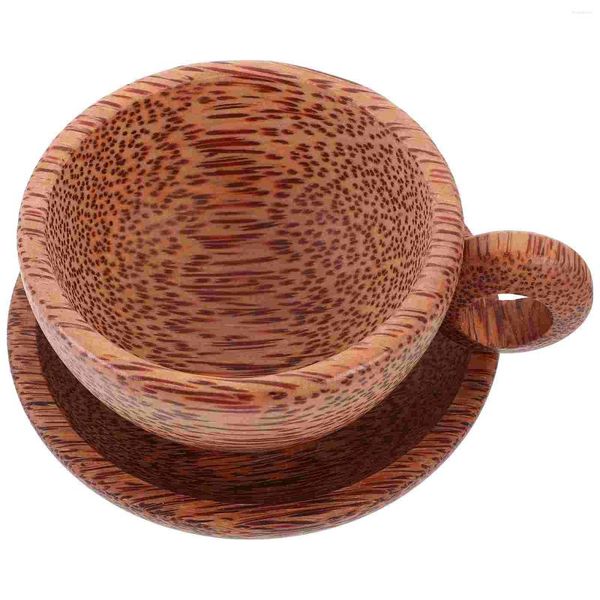 Geschirr-Sets, alte Kokosnuss-Kaffeetasse, Holzbecher, Bier mit Griff für Tee, Reisen, Outdoor, Holz-Espresso