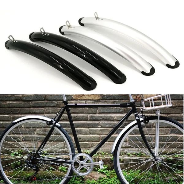 700c estrada bicicleta frente traseiro fender retro bicicleta engrenagem fixa fender peças práticas prata preto alumínio plástico 240202