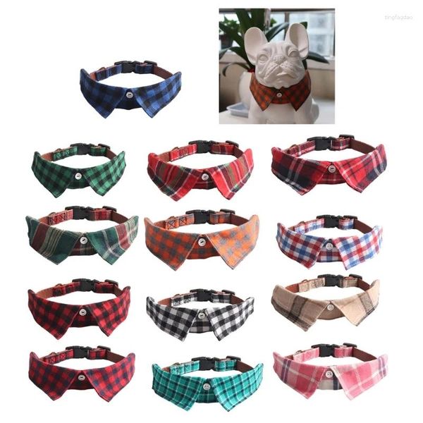 Hundehalsbänder, Welpen-Hochzeitshalsband, kariert, für kleine, mittelgroße Hunde, Mädchen, Katzen, Plaids, Halskettenkostüme