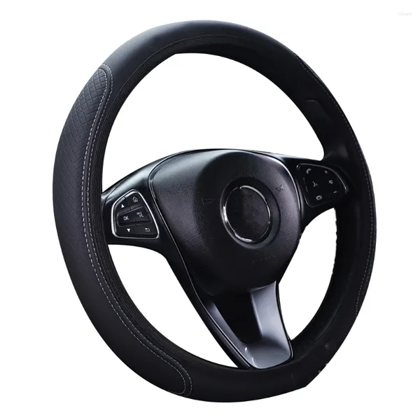 Capas de volante capa interior do carro acessórios respiráveis fácil de limpar loja universal quatro estações
