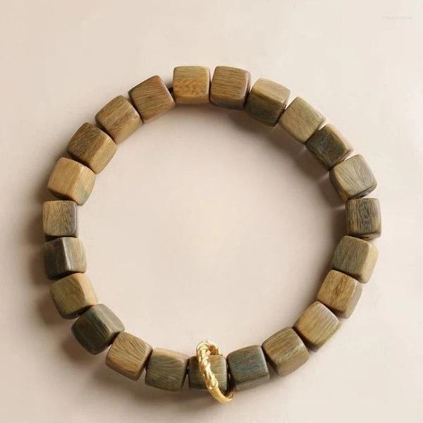 Браслет из блоков сандалового дерева, черный, зеленый, 8 мм, смешанное кольцо Tianling, пара ниш
