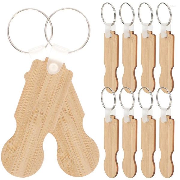 Schlüsselanhänger 10 Stück Schlüsselanhänger für Automünzen, Holz-Schlüsselanhänger, Einkaufswagenschlüssel, Holzanhänger, Token-Schlüsselanhänger
