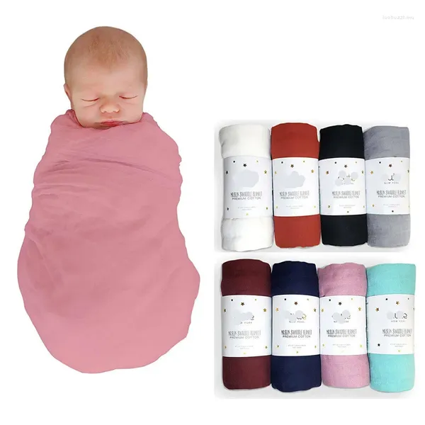 Coperte 1pc120 120cm Infant Swaddle Nap Ricevere Passeggino Wrap Per Nato Biancheria Da Letto Del Bambino Coperta Sacco A Pelo Copertura