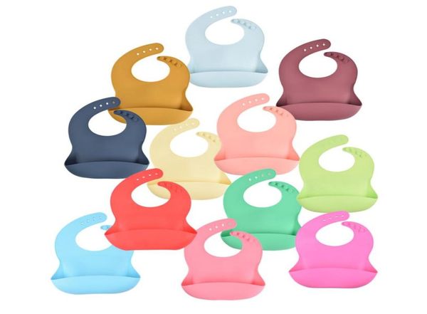 Baby Lätzchen Silikon Fütterung Wasserdichte Spucktücher Zyklus Lebensmittel Grade Schürze Halsband Einstellbar Ins Speichel Handtuch8042971