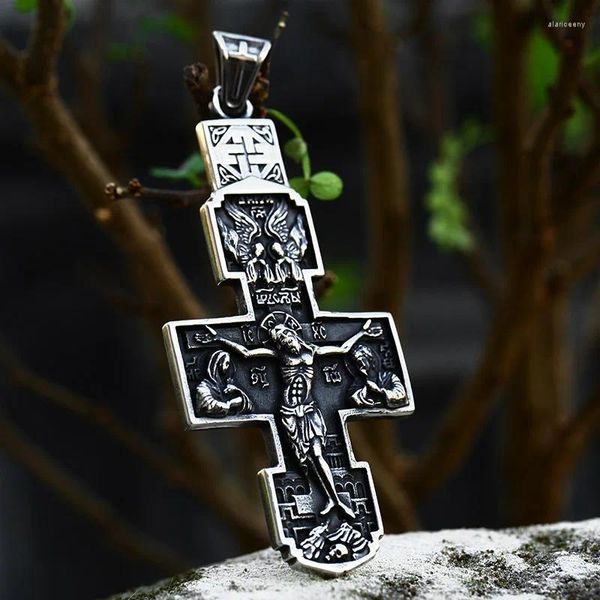 Anhänger Halsketten Beier 2024 Design Edelstahl Jesus Kreuz Schwere Hohe Qualität Punk Orthodoxe Modeschmuck Großhandel