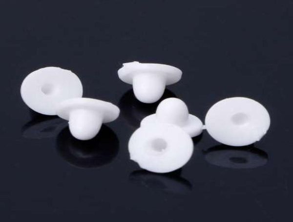 100 PCS AntiPain Brinco Almofadas Traseiras Almofada de Silicone para Brincos Clipe Branco4998186