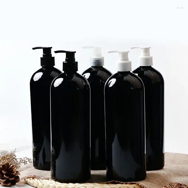 Lagerflaschen 8 stücke 1000 ml Leere Große Reise Schwarz Weiß Klar Schraube Lotion Pumpe Flasche Für Duschgel Shampoo flüssige Seife Kosmetik