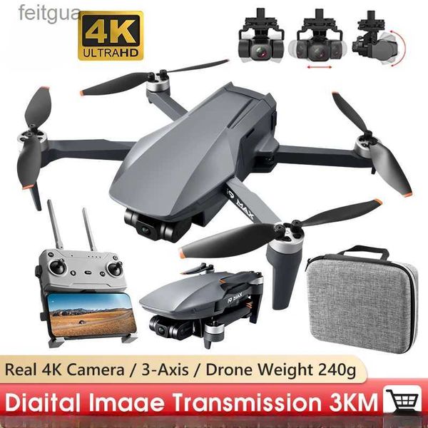 Drones i9 MAX Drone 3-Axis Gimbal 4K HD Câmera Dron GPS GLONASS Posicionamento 3KM 26min Fly Brushless RC Quadcopter VS FAITH MINI YQ240211