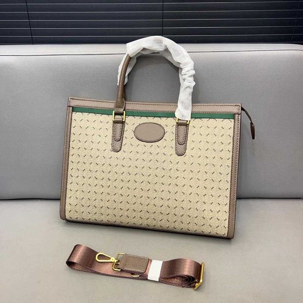 Dizüstü bilgisayar deri çanta tasarımcısı çene çantası erkek bilgisayar çantaları gündelik tote crossbody cüzdanlar çift mektup desen iş çantası tasarımcıları çanta