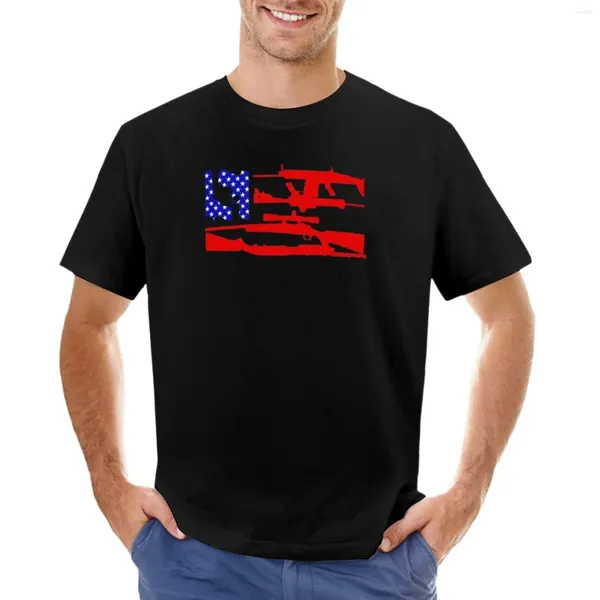 Canotte da uomo Guns e 69 T-shirt con bandiera USA T-shirt taglie forti Camicia edizione carina pesante per uomo
