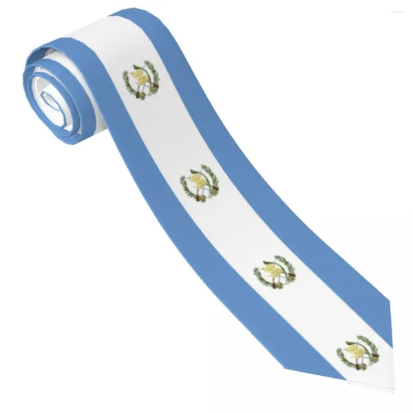 Laços masculinos gravata bandeira da guatemala emblema pescoço listras retro casual colarinho diy festa de casamento acessórios de gravata de ótima qualidade