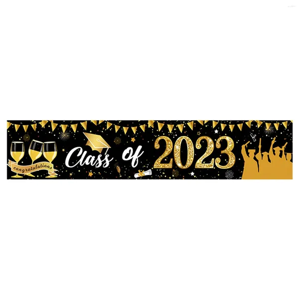 Decorazione per feste Giardino Cortile esterno Durevole Banner di laurea Classe 2024 Muro 201x40cm Scuola superiore Riutilizzabile College fai da te