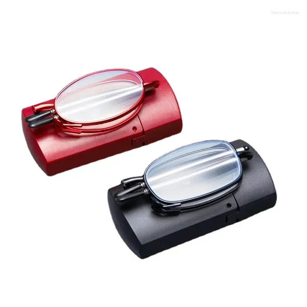 Sonnenbrille HD-Lesebrille Unisex Ultraleichte Legierung Schwarz Rot Presbyopie-Brille Tragbare faltbare Sehhilfe Lesebrille 1 bis 4,0