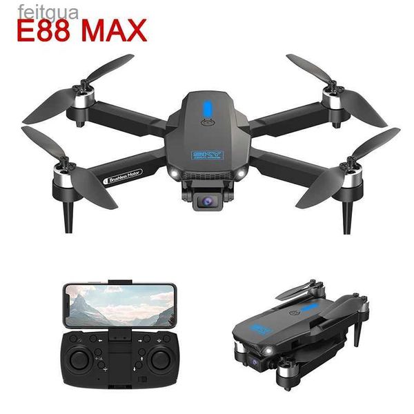 Drones E88 MAX Pro com câmera HD 4K presentes para homens controle remoto dron helicóptero quadcopter rc avião crianças meninos brinquedos yq240211