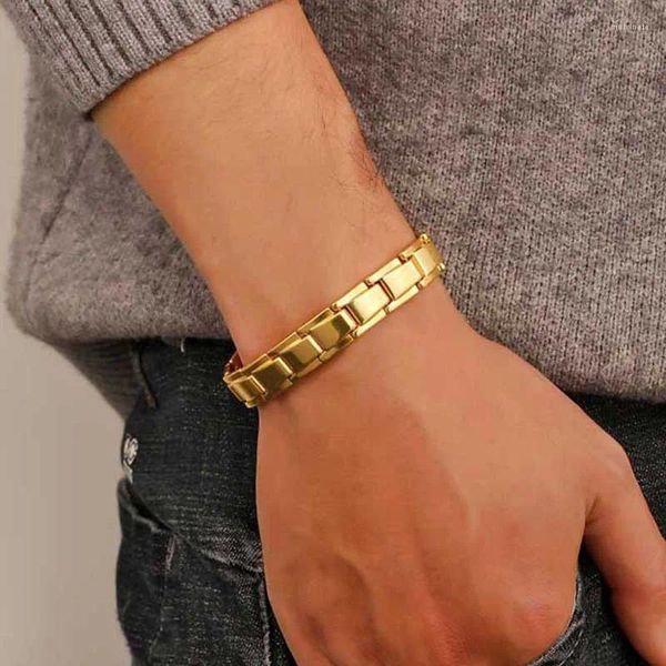 Link Armbänder Edelstahl Abnehmbarer Magnet Für Männer Frauen Therapie Gesundheitswesen Magnetisches Armband Energie Weihnachten Schmuck Geschenk