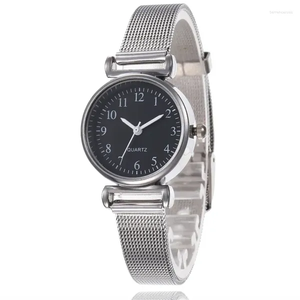 Orologi da polso da donna Grace Watch Moda argento quarzo numeri arabi quadrante cinturino in maglia cinturino regalo di anniversario per la fidanzata