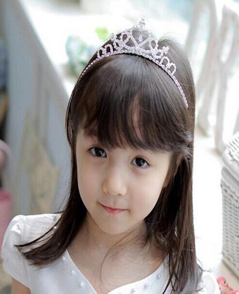 Bebê meninas princesa hairband criança festa nupcial coroa bandana cristal diamante tiara cabelo hoop faixas de cabelo acessórios 3276725