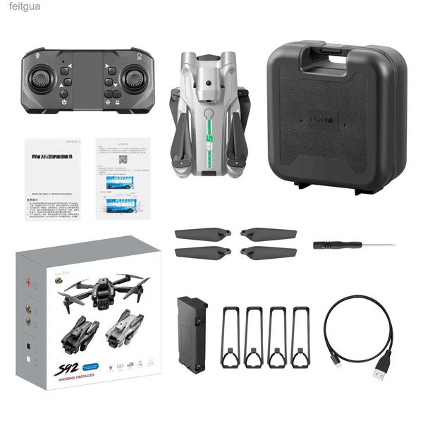 Drohnen S92 HD 4K Drohne mit High Grip faltbare Mini RC WiFi Luftaufnahmen Allradfahrzeug Spielzeug Hubschrauber Kamera YQ240211