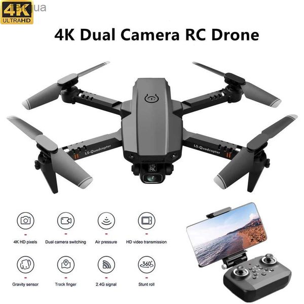 Drohnen Intelligente Rückkehr 4K Dual Kamera WIFI FPV RC Drohne 2,4G 360 Roll Luftdruck Schwerkraft Sensor Mini Fernbedienung Quadcopter YQ240211