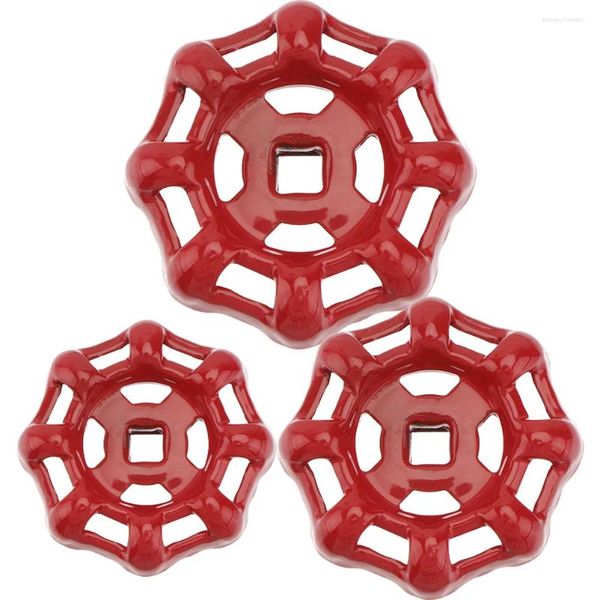 Torneiras de cozinha 3 pcs válvula lidar com torneira de água roda redonda porta de banho decoração de ferro fundido