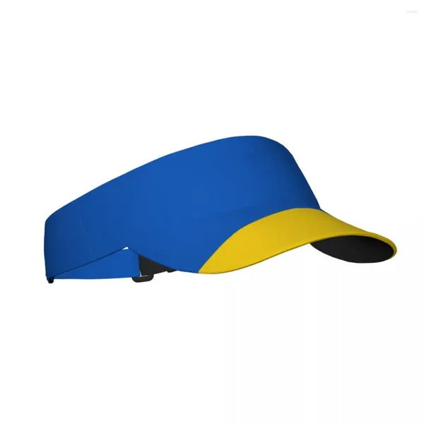 Berretti Sportivi Cappellino parasole Visiera regolabile Protezione UV Top Vuoto Tennis Golf Corsa Protezione solare Cappello Bandiera Ucraina