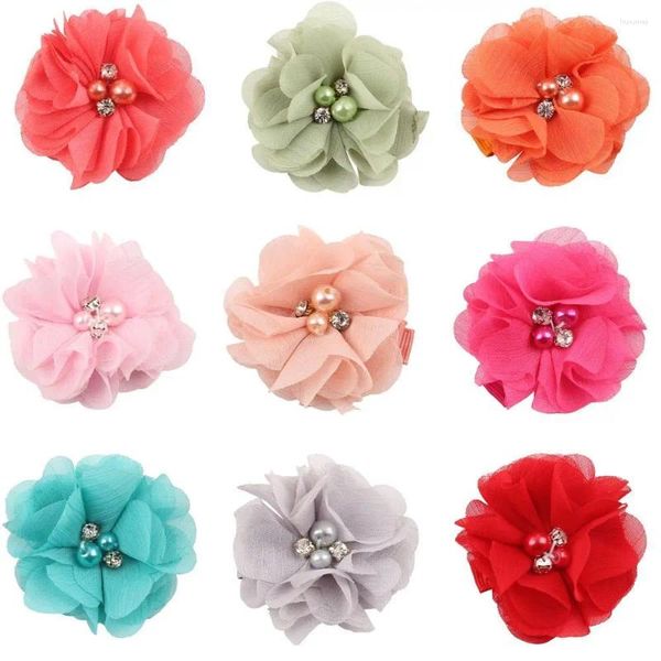 Acessórios de cabelo Bebê Meninas Adoráveis ​​Barrettes Infantis Grampos de Cristal com Clipes de Pérola Crianças Headwear